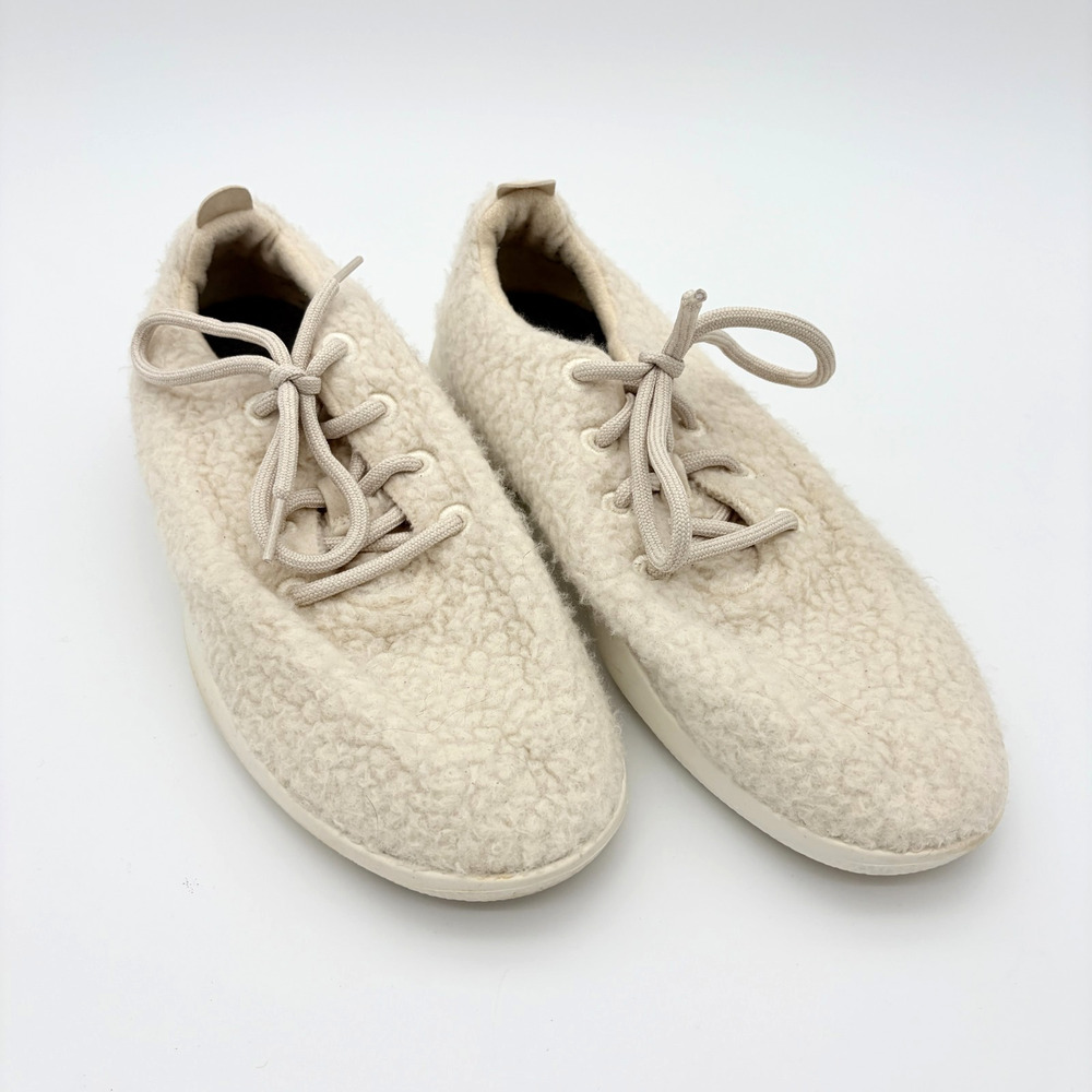 Wool Sneakers Allbirds Runner Fluffs Natural White Womens 10 Merino Cozy Shoes